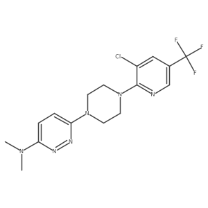 6-{4-[3-chloro-5-(trifluoromethyl)pyridin-2-yl]piperazin-1-yl}-N,N-dimethylpyridazin-3-amine结构式