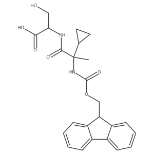 (2R)-2-[2-cyclopropyl-2-({[(9H-fluoren-9-yl)methoxy]carbonyl}amino)propanamido]-3-hydroxypropanoic acid Structure
