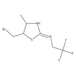 5-(bromomethyl)-4-methyl-N-(2,2,2-trifluoroethyl)-4,5-dihydro-1,3-thiazol-2-amine Structure