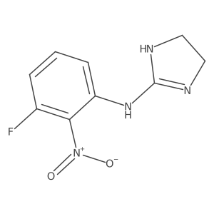 N-(3-fluoro-2-nitrophenyl)-4,5-dihydro-1H-imidazol-2-amine结构式