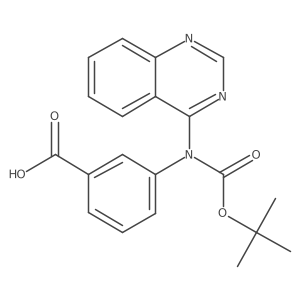 3-{[(Tert-butoxy)carbonyl](quinazolin-4-yl)amino}benzoic acid结构式