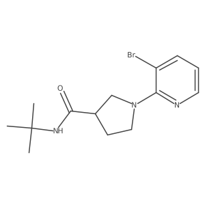1-(3-bromopyridin-2-yl)-N-tert-butylpyrrolidine-3-carboxamide Structure