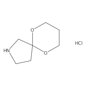 6,10-Dioxa-2-azaspiro[4.5]decane hydrochloride结构式