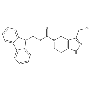 (9H-fluoren-9-yl)methyl 3-(hydroxymethyl)-1H,4H,5H,6H,7H-pyrazolo[4,3-c]pyridine-5-carboxylate结构式