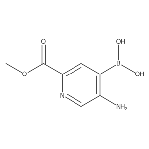 (5-Amino-2-(methoxycarbonyl)pyridin-4-yl)boronic acid Structure