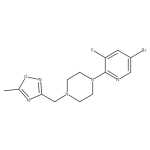 1-(5-Bromo-3-fluoropyridin-2-yl)-4-[(5-methyl-1,2,4-oxadiazol-3-yl)methyl]piperazine结构式