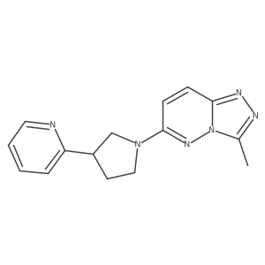 2-(1-{3-Methyl-[1,2,4]triazolo[4,3-b]pyridazin-6-yl}pyrrolidin-3-yl)pyridine结构式
