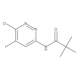 N-(6-Chloro-5-iodopyridazin-3-yl)pivalamide结构式
