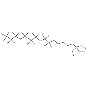Trimethoxy-[3-[2,2,3,3-tetrafluoro-3-[1,1,2,2,3,3-hexafluoro-3-(1,1,2,2,3,3,3-heptafluoropropoxy)propoxy]propoxy]propyl]silane Structure