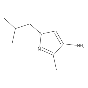 1-Isobutyl-3-methyl-1H-pyrazol-4-amine结构式
