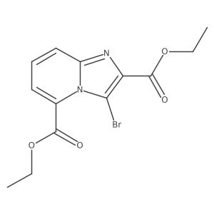 2,5-Diethyl 3-bromoimidazo[1,2-a]pyridine-2,5-dicarboxylate结构式