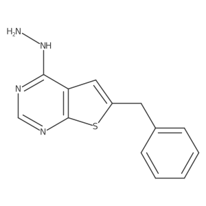 4-Hydrazinyl-6-(phenylmethyl)thieno[2,3-d]pyrimidine Structure