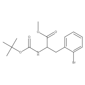 methyl (2S)-3-(2-bromophenyl)-2-{[(tert-butoxy)carbonyl]amino}propanoate结构式