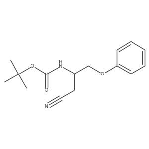 Carbamic acid, [1-(cyanomethyl)-2-phenoxyethyl]-, 1,1-dimethylethyl ester结构式