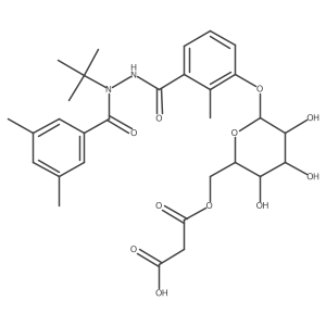 3'-O-Desmethyl-3'-O-beta-D-glucopyranosyl Methoxyfenozide-3-oxopropanoic Acid结构式