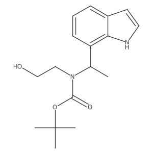 tert-butyl (1-(1H-indol-7-yl)ethyl)(2-hydroxyethyl)carbamate Structure