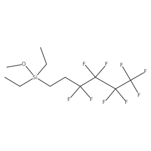 Diethylmethoxy(3,3,4,4,5,5,6,6,6-nonafluorohexyl)silane Structure