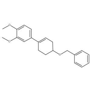 1,2-Dimethoxy-4-[4-(phenylmethoxy)-1-cyclohexen-1-yl]benzene结构式