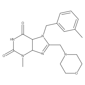 3-Methyl-7-[(3-methylphenyl)methyl]-8-(morpholin-4-ylmethyl)-4,5-dihydropurine-2,6-dione Structure