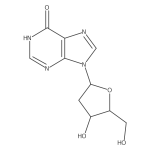 9-(2-Deoxy-alpha-D-erythro-pentofuranosyl)-1,9-dihydro-6H-purin-6-one结构式