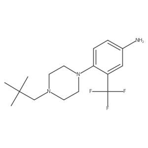 4-[4-(2,2-Dimethyl-propyl)-piperazin-1-yl]-3-trifluoromethyl-phenylamine结构式