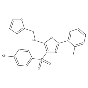 4-((4-chlorophenyl)sulfonyl)-N-(furan-2-ylmethyl)-2-(o-tolyl)oxazol-5-amine Structure