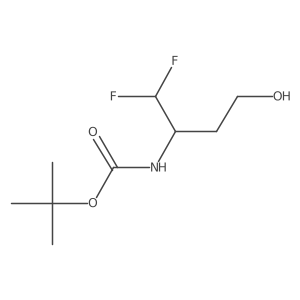 3-Boc-amino-4,4-difluorobutan-1-OL结构式