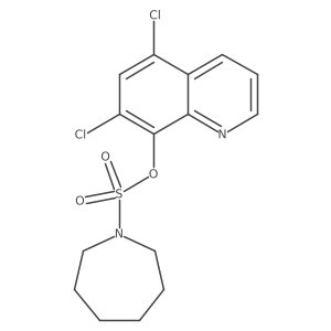 5,7-Dichloroquinolin-8-yl azepane-1-sulfonate结构式