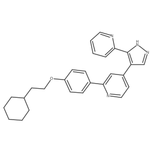 2-(4-(2-cyclohexylethoxy)phenyl)-4-(3-(pyridin-2-yl)-1H-pyrazol-4-yl)pyridine Structure