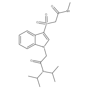 N,N-diisopropyl-2-(3-((2-(methylamino)-2-oxoethyl)sulfonyl)-1H-indol-1-yl)acetamide Structure