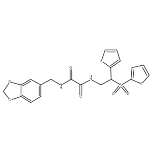 N'-[(2H-1,3-benzodioxol-5-yl)methyl]-N-[2-(thiophen-2-yl)-2-(thiophene-2-sulfonyl)ethyl]ethanediamide Structure