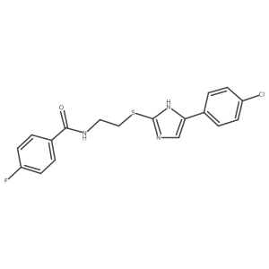 N-(2-((5-(4-chlorophenyl)-1H-imidazol-2-yl)thio)ethyl)-4-fluorobenzamide Structure