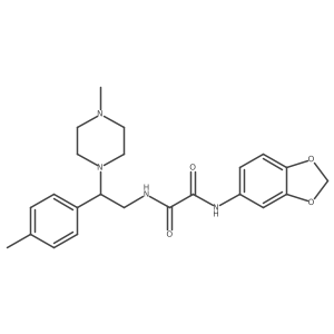 N1-(benzo[d][1,3]dioxol-5-yl)-N2-(2-(4-methylpiperazin-1-yl)-2-(p-tolyl)ethyl)oxalamide Structure