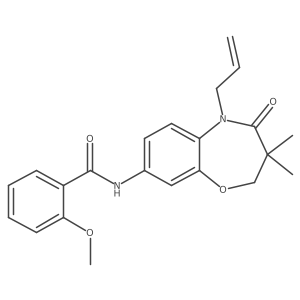 N-(5-allyl-3,3-dimethyl-4-oxo-2,3,4,5-tetrahydrobenzo[b][1,4]oxazepin-8-yl)-2-methoxybenzamide Structure
