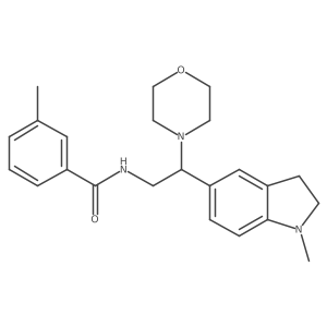 3-methyl-N-(2-(1-methylindolin-5-yl)-2-morpholinoethyl)benzamide Structure