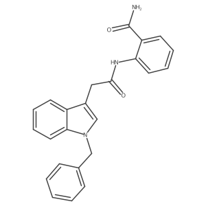 2-(2-(1-benzyl-1H-indol-3-yl)acetamido)benzamide结构式