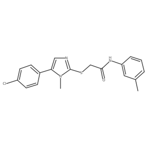 2-((5-(4-chlorophenyl)-1-methyl-1H-imidazol-2-yl)thio)-N-(m-tolyl)acetamide Structure