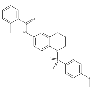 N-[1-(4-methoxybenzenesulfonyl)-1,2,3,4-tetrahydroquinolin-6-yl]-2-methylbenzamide Structure