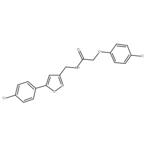 2-(4-chlorophenoxy)-N-((5-(4-chlorophenyl)isoxazol-3-yl)methyl)acetamide Structure