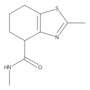 N,2-dimethyl-4,5,6,7-tetrahydro-1,3-benzothiazole-4-carboxamide结构式