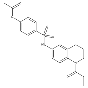 N-(4-(N-(1-propionyl-1,2,3,4-tetrahydroquinolin-6-yl)sulfamoyl)phenyl)acetamide结构式