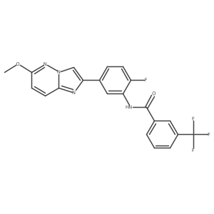 N-(2-fluoro-5-(6-methoxyimidazo[1,2-b]pyridazin-2-yl)phenyl)-3-(trifluoromethyl)benzamide结构式