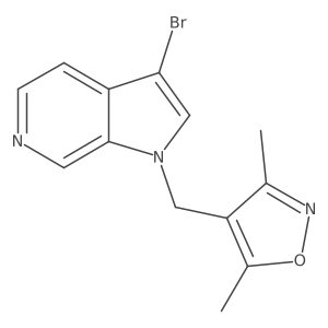 3-Bromo-1-[(3,5-dimethyl-4-isoxazolyl)methyl]-1h-pyrrolo[2,3-c]pyridine结构式