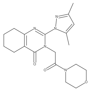 2-(3,5-dimethyl-1H-pyrazol-1-yl)-3-(2-morpholino-2-oxoethyl)-5,6,7,8-tetrahydroquinazolin-4(3H)-one结构式