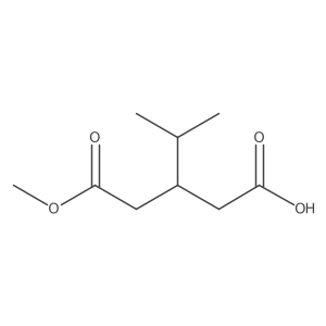 (S)-3-Isopropyl-5-methoxy-5-oxopentanoic acid Structure