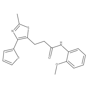 N-(2-methoxyphenyl)-3-(2-methyl-4-(thiophen-2-yl)thiazol-5-yl)propanamide结构式
