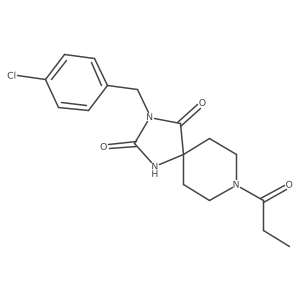 3-(4-Chlorobenzyl)-8-propionyl-1,3,8-triazaspiro[4.5]decane-2,4-dione Structure