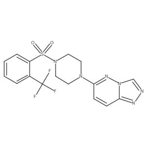 1-{[1,2,4]Triazolo[4,3-b]pyridazin-6-yl}-4-[2-(trifluoromethyl)benzenesulfonyl]piperazine结构式