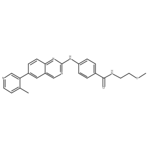 N-(2-methoxyethyl)-4-{[6-(4-methylpyridin-3-yl)quinazolin-2-yl]amino}benzamide结构式