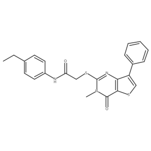 N-(4-ethylphenyl)-2-({3-methyl-4-oxo-7-phenyl-3H,4H-thieno[3,2-d]pyrimidin-2-yl}sulfanyl)acetamide Structure